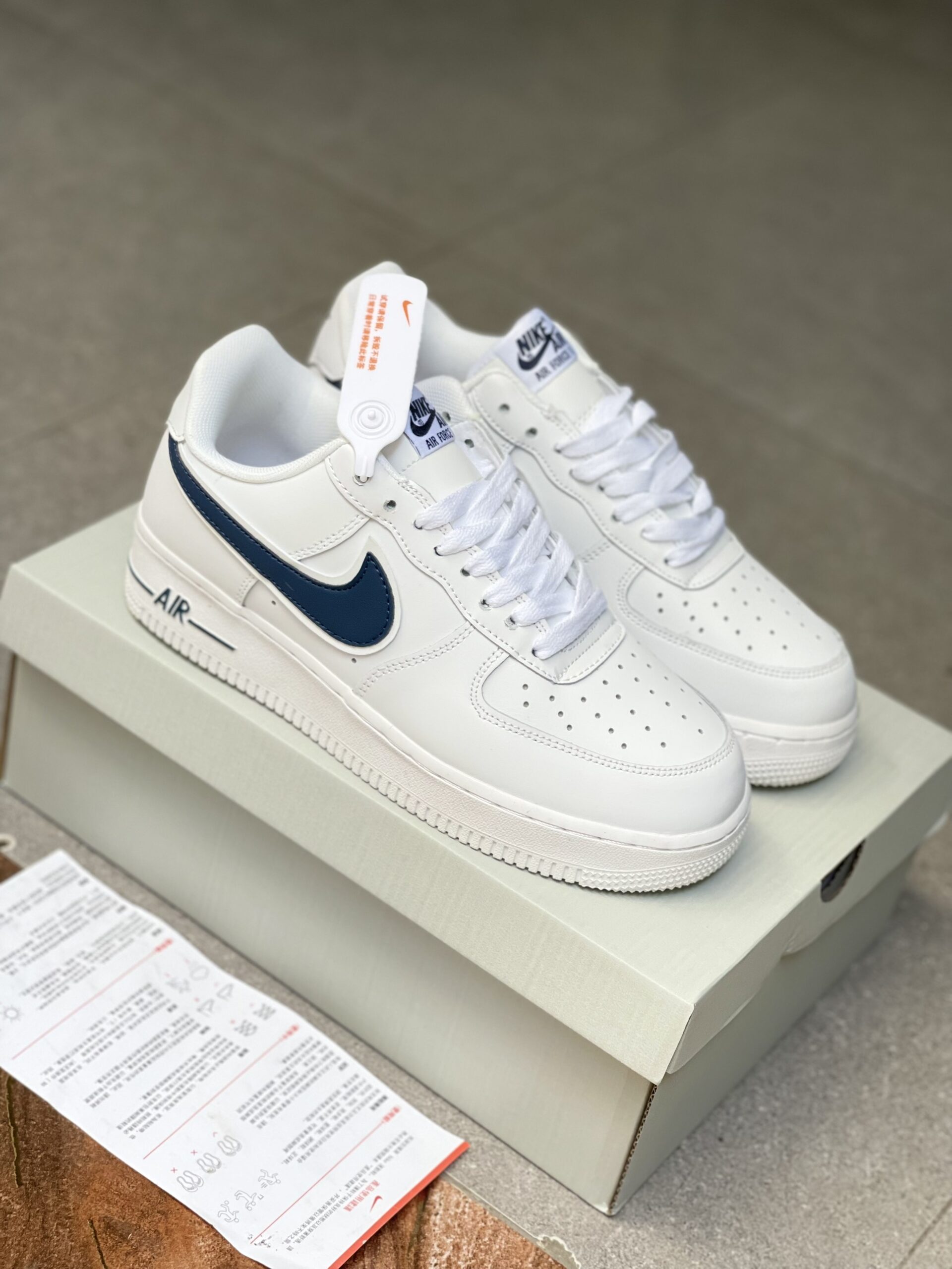 Giày Nike Air Force 1 Low White Deep Royal Like Auth