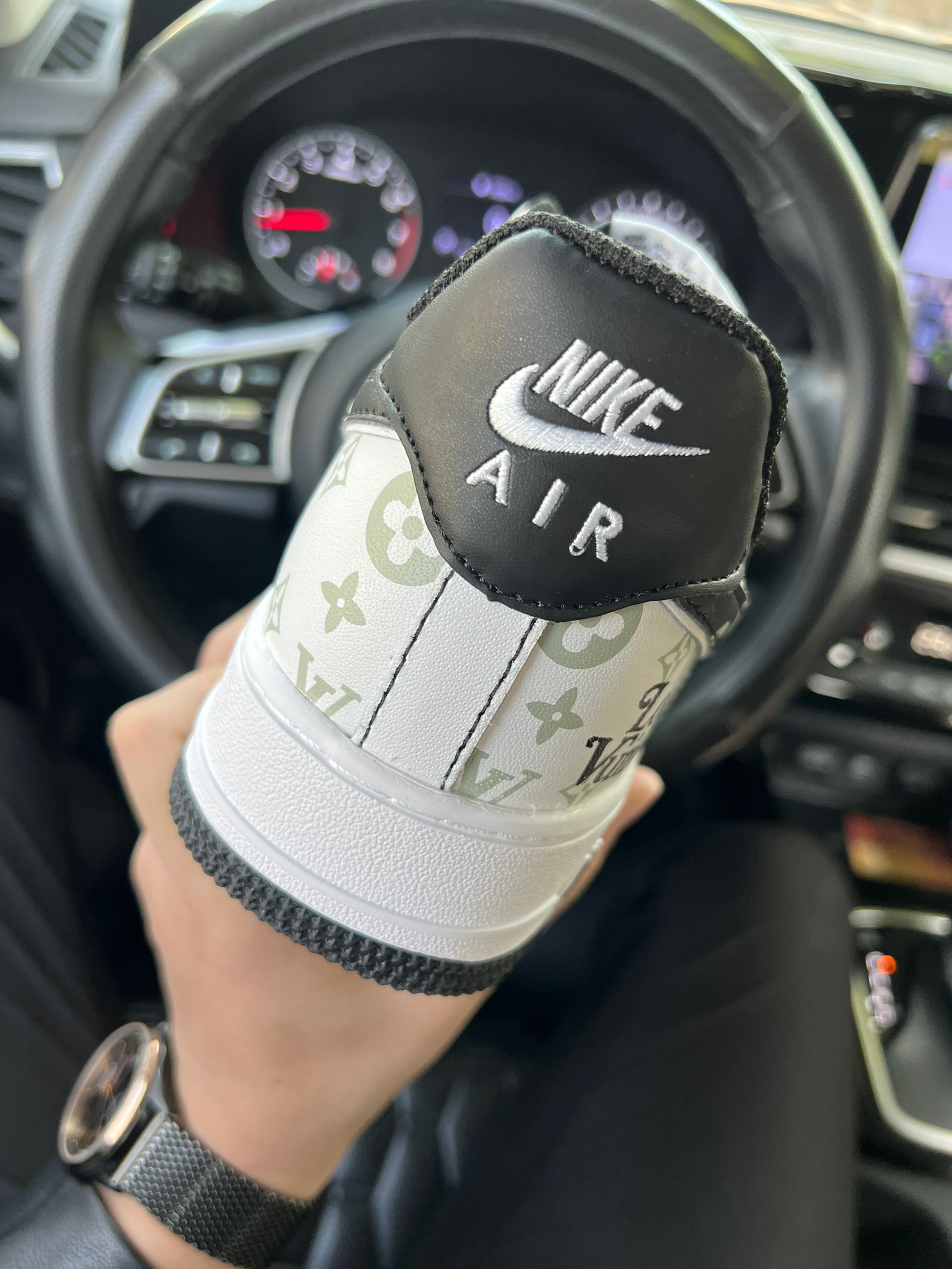 Giày Nike Air Force 1 Low Louis Vuitton Grey Black Siêu Cấp