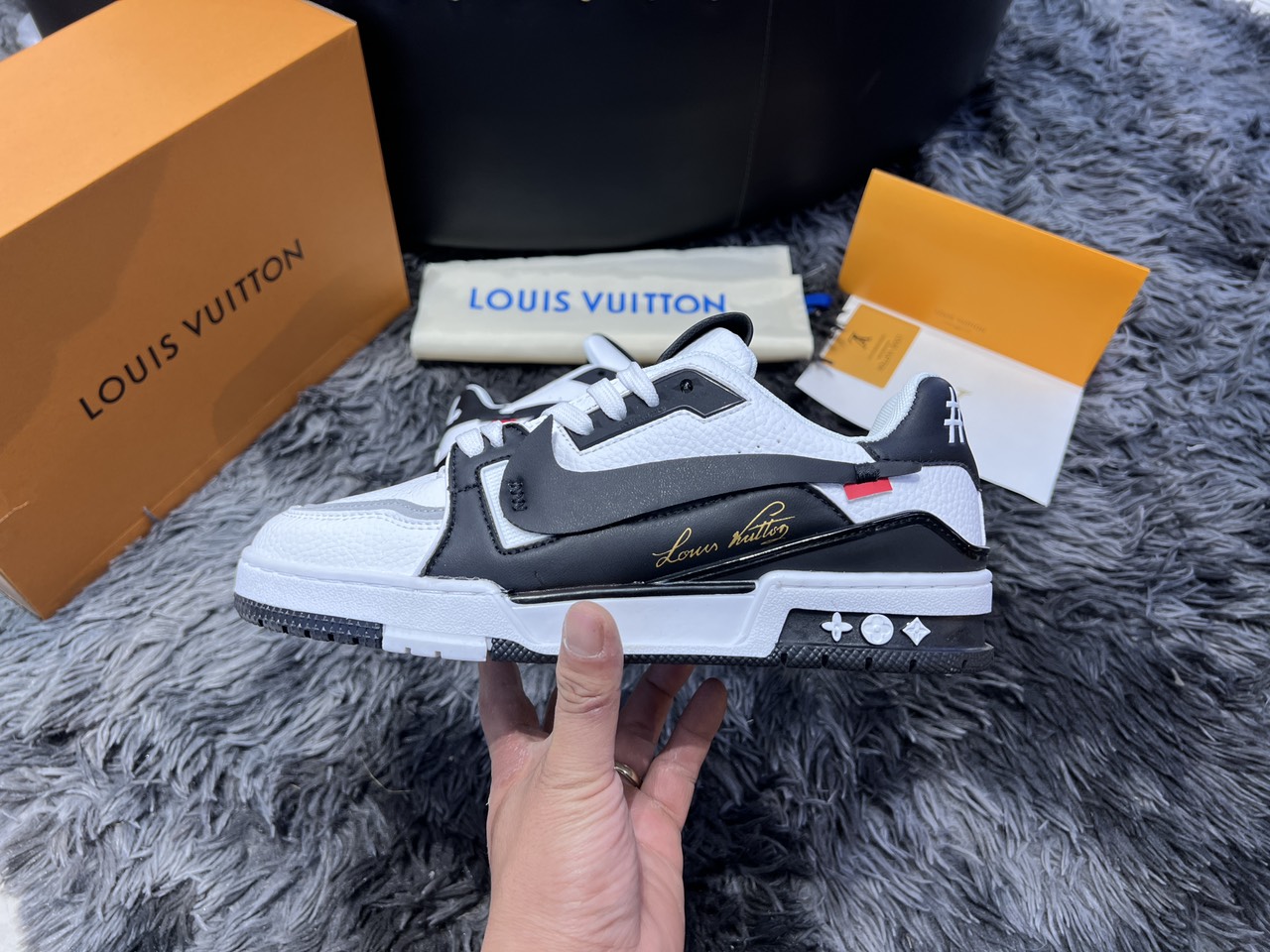 Giày Louis Vuitton LV Trainer #54 Nike White Black Like Auth