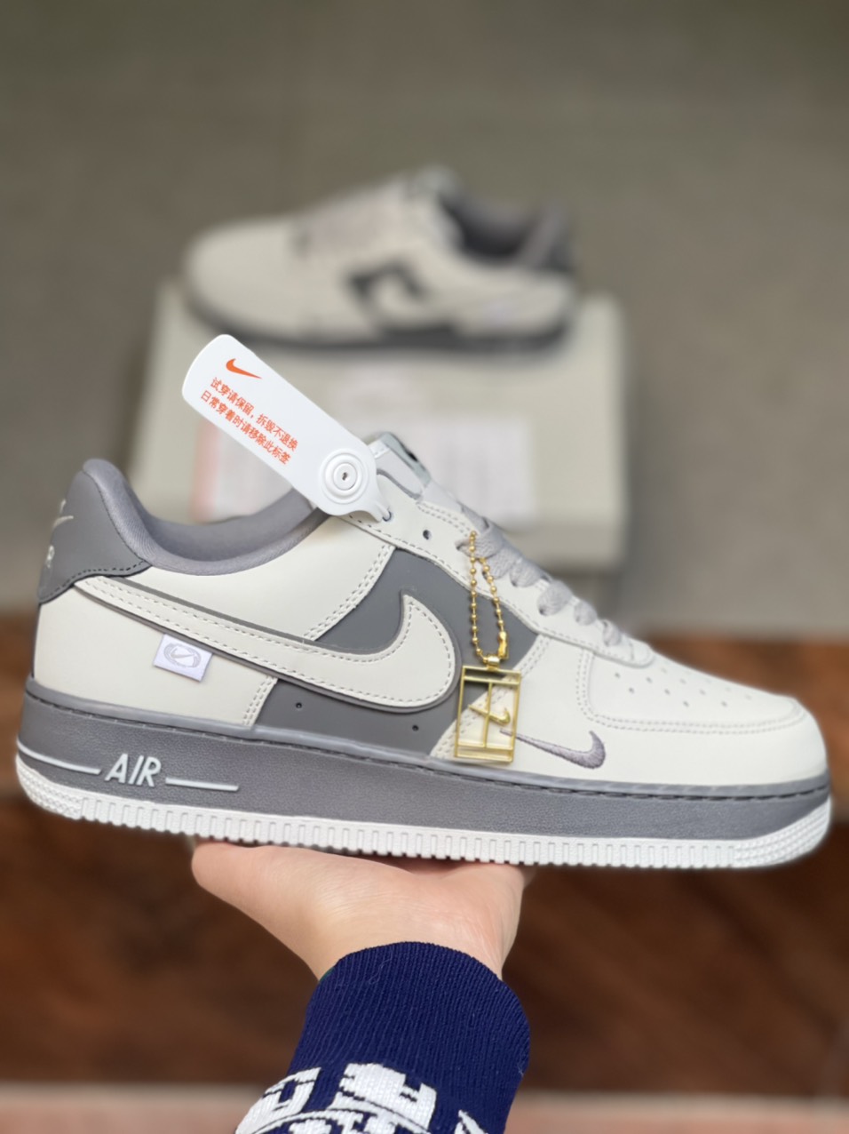 Giày Nike Air Force 1 Low White Grey Like Auth